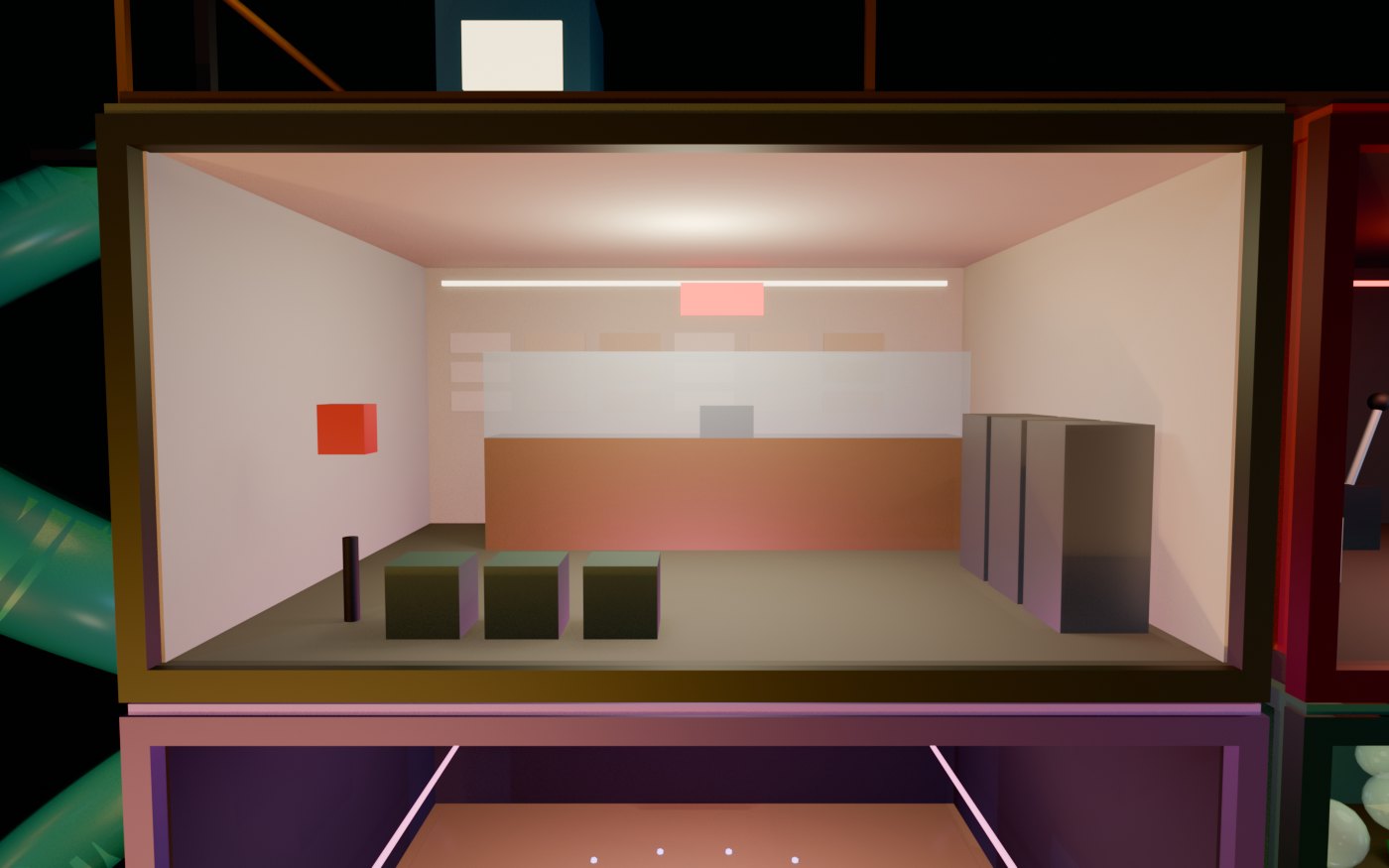Concept render of The Complaint Department: a tiny office that takes complaints about absolutely everything