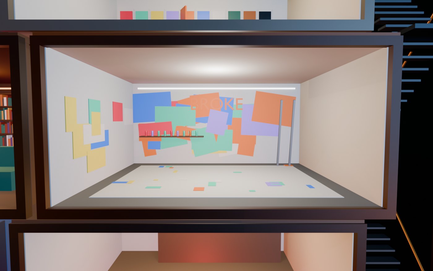 Concept render of The Paint Room: every wall is fair game