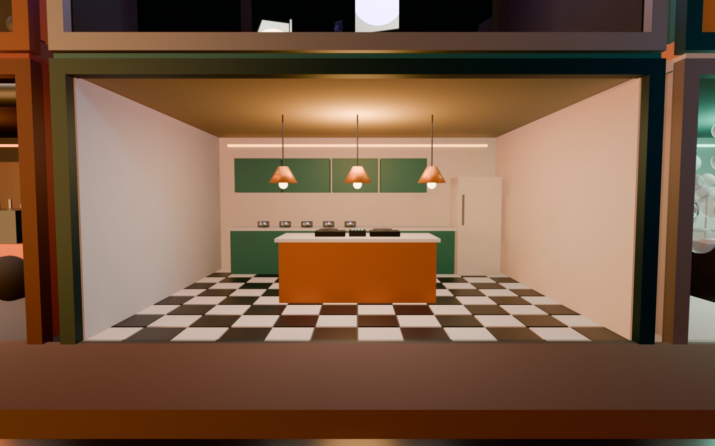Concept render of The Kitchen: the decks sit on the kitchen counter, because every good party ends up in the kitchen anyway